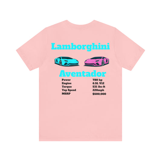 Pink+Blue Lamborghini Aventador Shirt